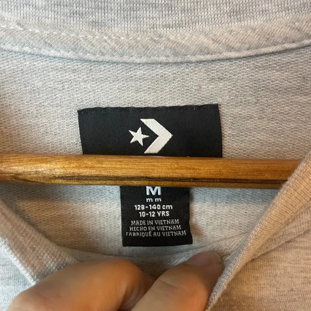 Converse Girls  logo boxy sweatshirt ruched arms Size Medium